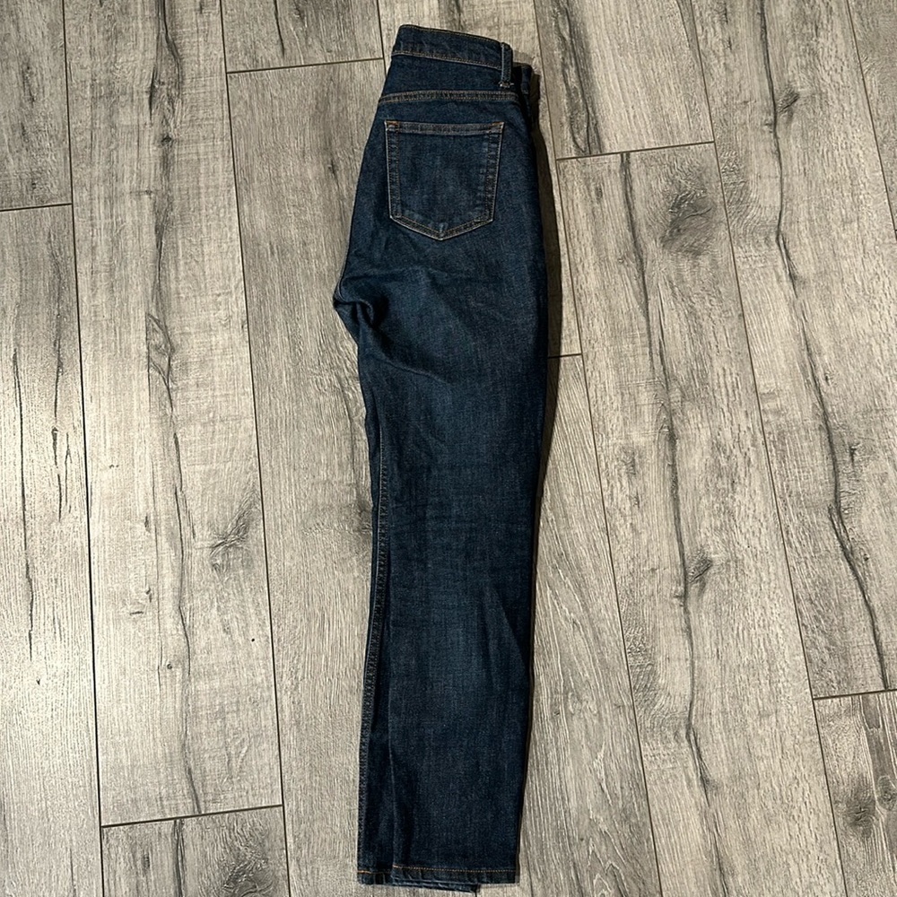 Dark wash high rise Everlane jeans